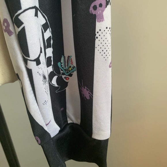 Beetle Juice Striped Collared Long Sleeve Women’s Blouse - Picture 3 of 6